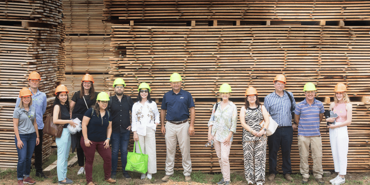 MDAC and SUSTA tour Jones Lumber Facilities as part of the Historic Inbound Trade Mission and Timber Products Showcase
